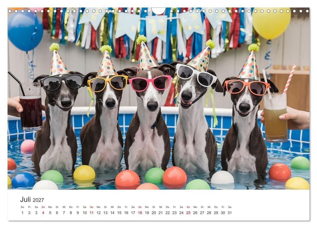 Weitere Ansicht: Funny Greyhounds - Windhunde mal anders (Wandkalender 2027 DIN A3 quer), CALVENDO Monatskalender | Markus Helfferich, Calvendo