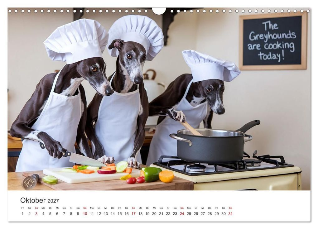 Weitere Ansicht: Funny Greyhounds - Windhunde mal anders (Wandkalender 2027 DIN A3 quer), CALVENDO Monatskalender | Markus Helfferich, Calvendo