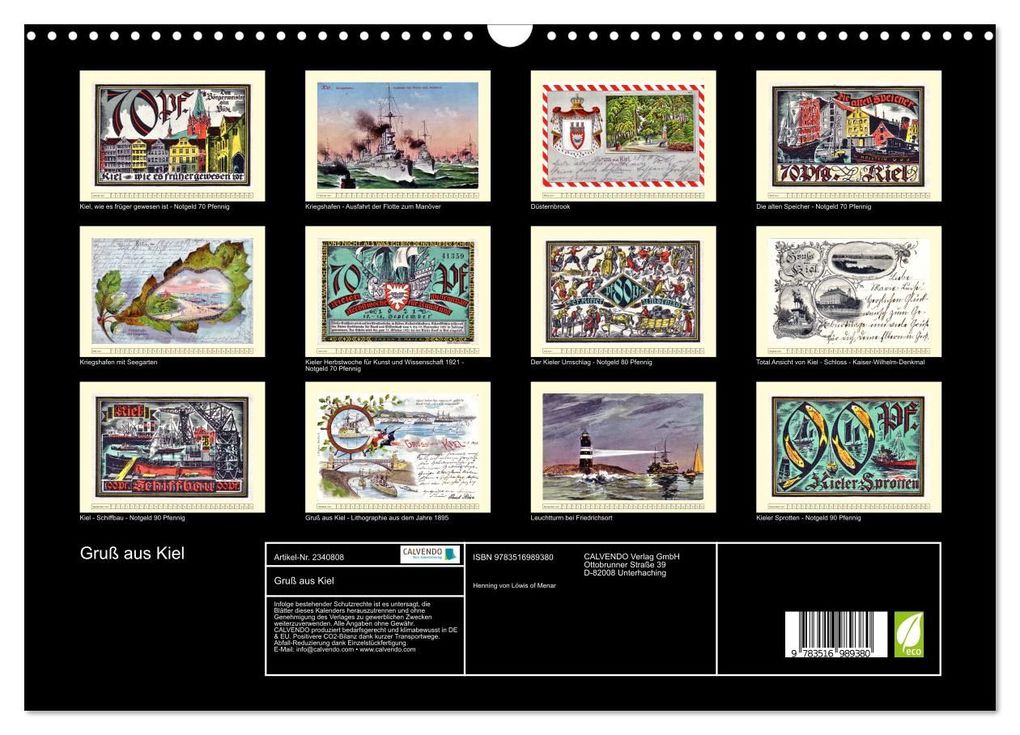 Weitere Ansicht: Gruß aus Kiel (Wandkalender 2027 DIN A3 quer), CALVENDO Monatskalender | Henning von Löwis of Menar, Calvendo