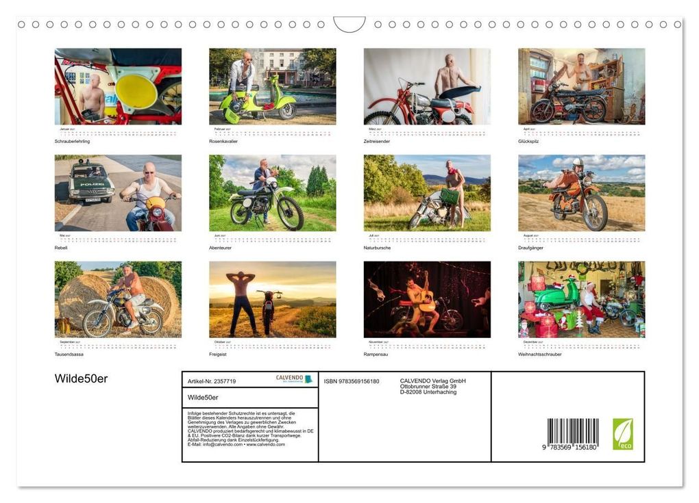 Weitere Ansicht: Wilde50er (Wandkalender 2027 DIN A3 quer), CALVENDO Monatskalender | Frank Kremer & Richard Kiefer, Calvendo