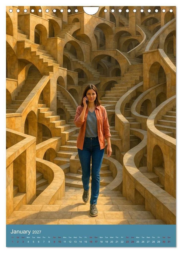 Weitere Ansicht: Paths like Escher (Wall Calendar 2027 DIN A4 portrait), CALVENDO 12 Month Wall Calendar | Kerstin Waurick, Calvendo