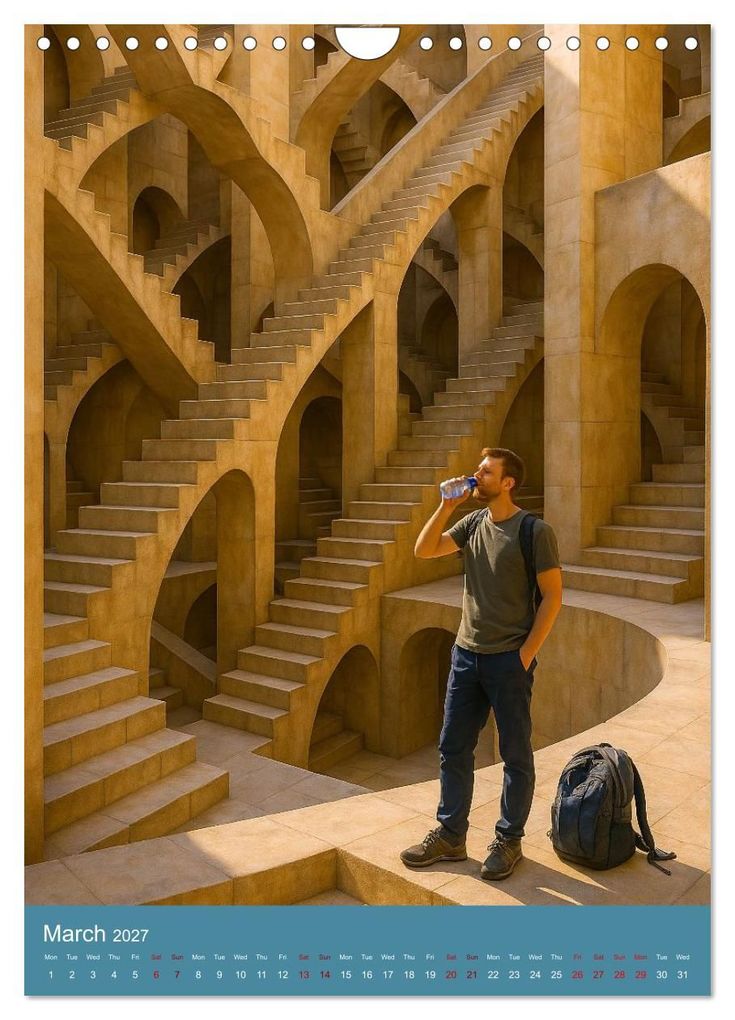 Weitere Ansicht: Paths like Escher (Wall Calendar 2027 DIN A4 portrait), CALVENDO 12 Month Wall Calendar | Kerstin Waurick, Calvendo