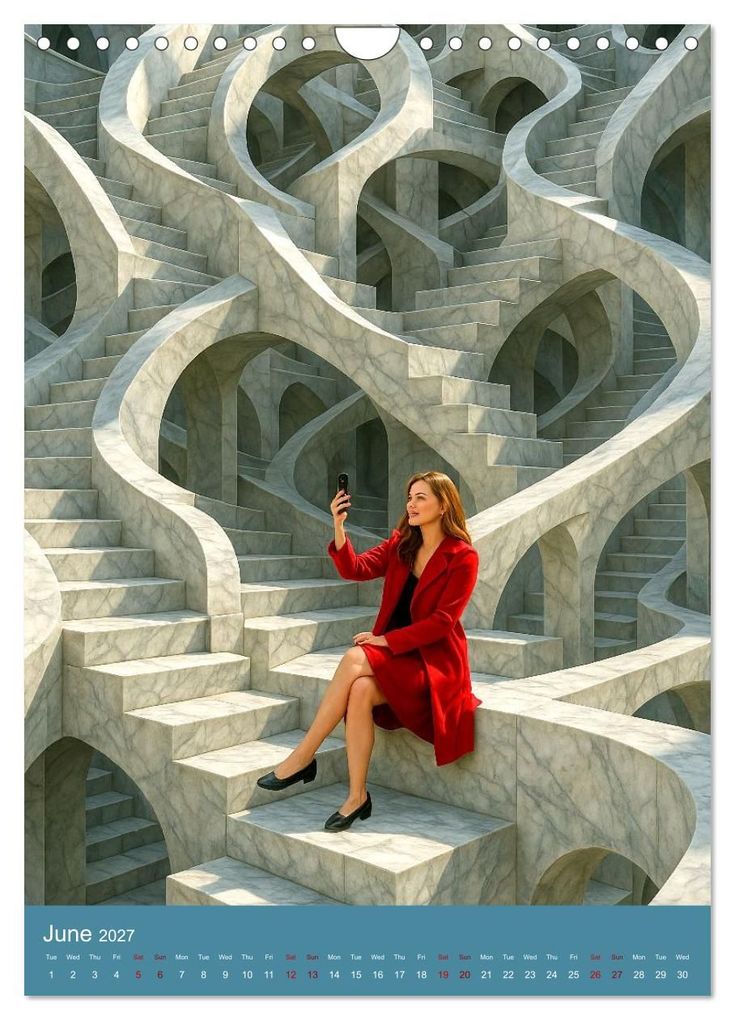 Weitere Ansicht: Paths like Escher (Wall Calendar 2027 DIN A4 portrait), CALVENDO 12 Month Wall Calendar | Kerstin Waurick, Calvendo