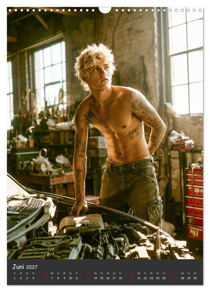 Weitere Ansicht: Schrauberträume - Sexy Männer zwischen Motoren und Öl (Wandkalender 2027 DIN A3 hoch), CALVENDO Monatskalender | MB Fotografie, Calvendo