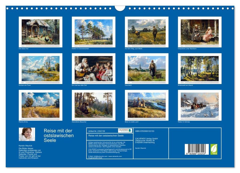 Weitere Ansicht: Reise mit der ostslawischen Seele (Wandkalender 2027 DIN A3 quer), CALVENDO Monatskalender | Kerstin Waurick, Calvendo