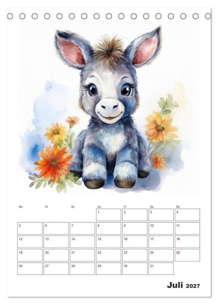 Weitere Ansicht: Esel Elsa und ihre Freunde - Mein tierischer Terminkalender (Tischkalender 2027 DIN A5 hoch), CALVENDO Monatskalender | Stephanie Kohrt, Calvendo