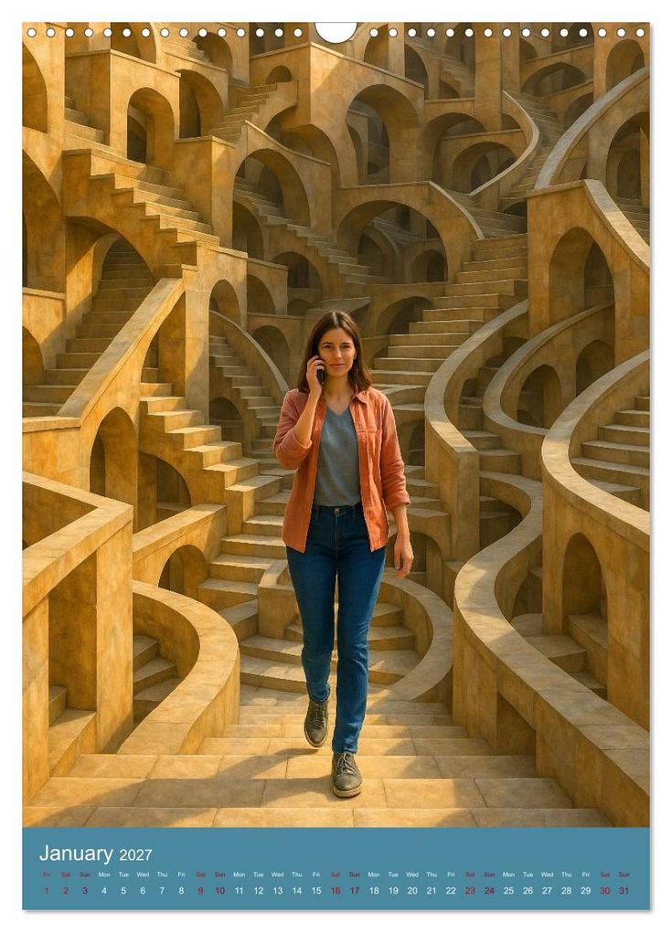 Weitere Ansicht: Paths like Escher (Wall Calendar 2027 DIN A3 portrait), CALVENDO 12 Month Wall Calendar | Kerstin Waurick, Calvendo