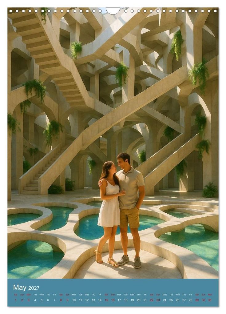 Weitere Ansicht: Paths like Escher (Wall Calendar 2027 DIN A3 portrait), CALVENDO 12 Month Wall Calendar | Kerstin Waurick, Calvendo