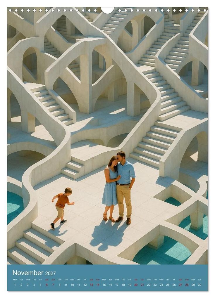Weitere Ansicht: Paths like Escher (Wall Calendar 2027 DIN A3 portrait), CALVENDO 12 Month Wall Calendar | Kerstin Waurick, Calvendo