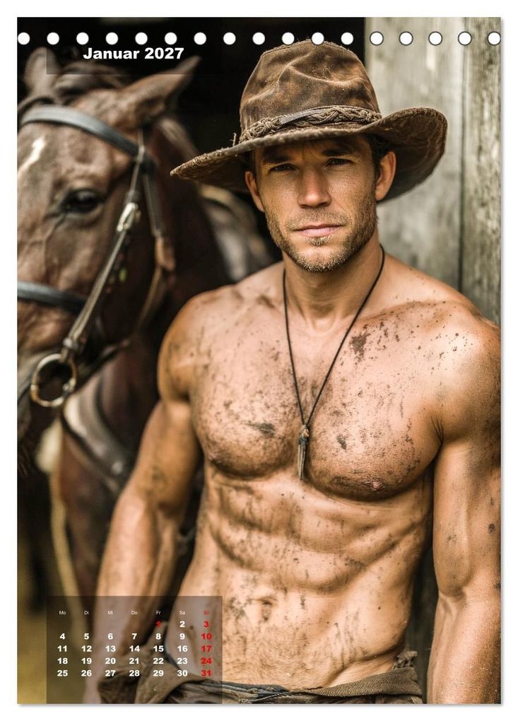 Weitere Ansicht: GEILE HENGSTE - Sexy Cowboys mit Ihren Pferden im Männerkalender (Tischkalender 2027 DIN A5 hoch), CALVENDO Monatskalender | MB - Fotografie, Calvendo