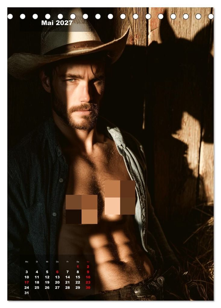 Weitere Ansicht: GEILE HENGSTE - Sexy Cowboys mit Ihren Pferden im Männerkalender (Tischkalender 2027 DIN A5 hoch), CALVENDO Monatskalender | MB - Fotografie, Calvendo