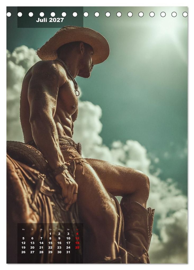 Weitere Ansicht: GEILE HENGSTE - Sexy Cowboys mit Ihren Pferden im Männerkalender (Tischkalender 2027 DIN A5 hoch), CALVENDO Monatskalender | MB - Fotografie, Calvendo