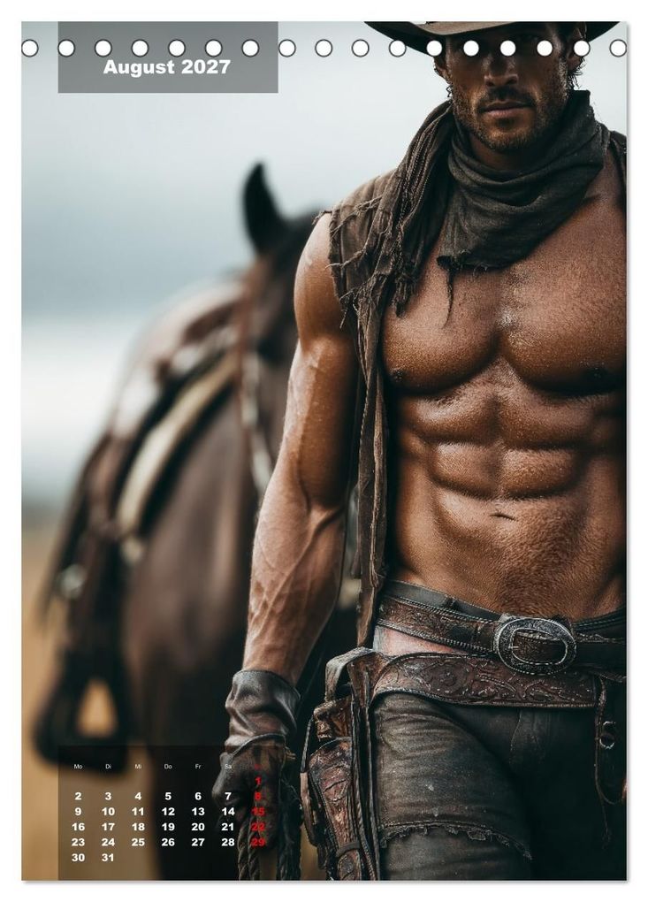 Weitere Ansicht: GEILE HENGSTE - Sexy Cowboys mit Ihren Pferden im Männerkalender (Tischkalender 2027 DIN A5 hoch), CALVENDO Monatskalender | MB - Fotografie, Calvendo