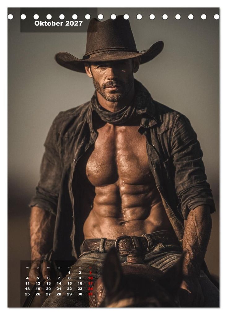 Weitere Ansicht: GEILE HENGSTE - Sexy Cowboys mit Ihren Pferden im Männerkalender (Tischkalender 2027 DIN A5 hoch), CALVENDO Monatskalender | MB - Fotografie, Calvendo