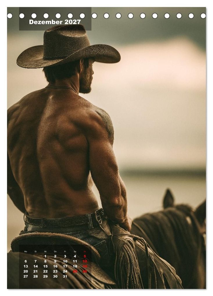 Weitere Ansicht: GEILE HENGSTE - Sexy Cowboys mit Ihren Pferden im Männerkalender (Tischkalender 2027 DIN A5 hoch), CALVENDO Monatskalender | MB - Fotografie, Calvendo