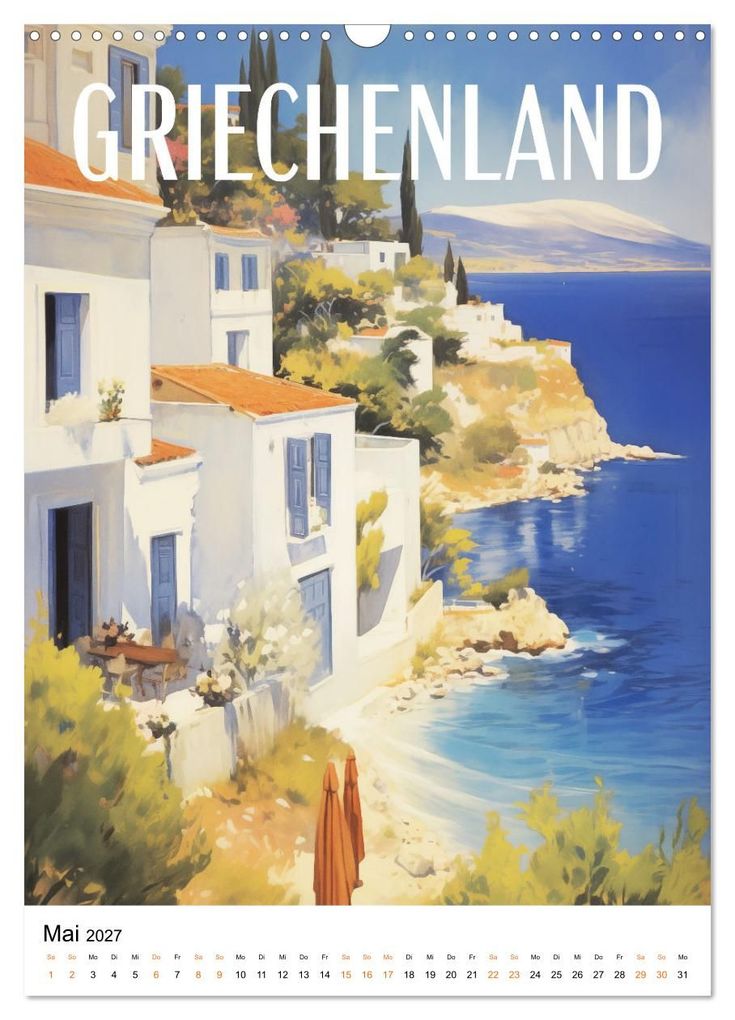 Weitere Ansicht: Reise in die 50er Jahre. Vintage Travel Poster. (Wandkalender 2027 DIN A3 hoch), CALVENDO Monatskalender | Petra Zarre, Calvendo