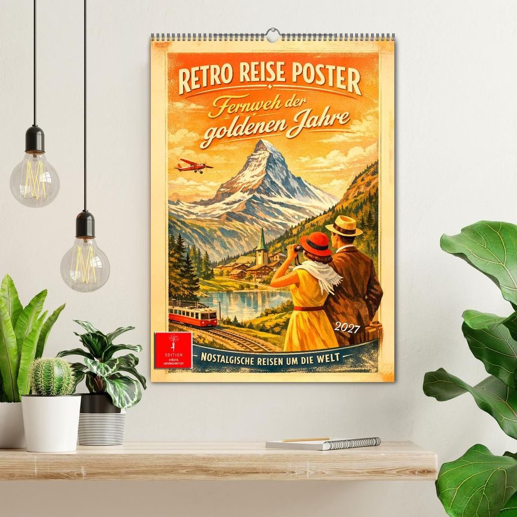 Weitere Ansicht: Retro Reise Poster - Fernweh der goldenen Jahre (Wandkalender 2027 DIN A2 hoch), CALVENDO Monatskalender | Meike und Peter Roder, Calvendo