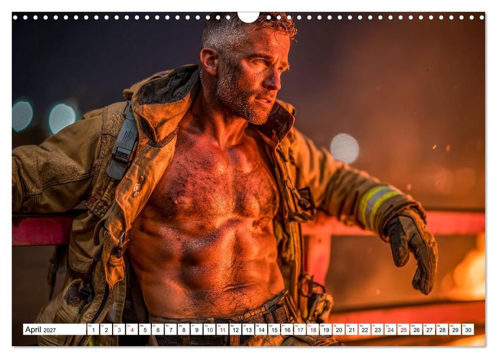 Weitere Ansicht: Feuerwehrmänner - Sexy Körper und heiße Flammen (Wandkalender 2027 DIN A3 quer), CALVENDO Monatskalender | MB Fotografie, Calvendo