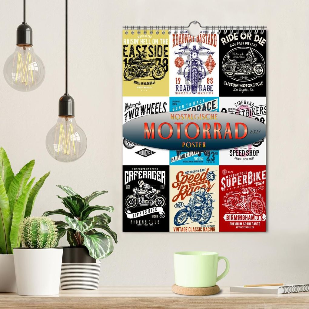 Weitere Ansicht: Motorrad - nostalgische Poster (Wandkalender 2027 DIN A4 hoch), CALVENDO Monatskalender | Peter Roder, Calvendo