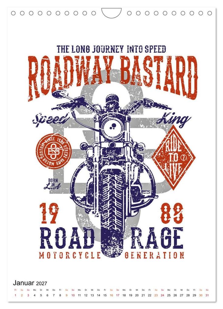 Weitere Ansicht: Motorrad - nostalgische Poster (Wandkalender 2027 DIN A4 hoch), CALVENDO Monatskalender | Peter Roder, Calvendo