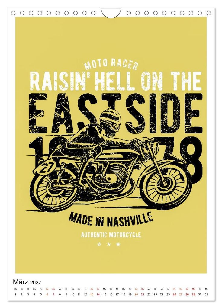 Weitere Ansicht: Motorrad - nostalgische Poster (Wandkalender 2027 DIN A4 hoch), CALVENDO Monatskalender | Peter Roder, Calvendo