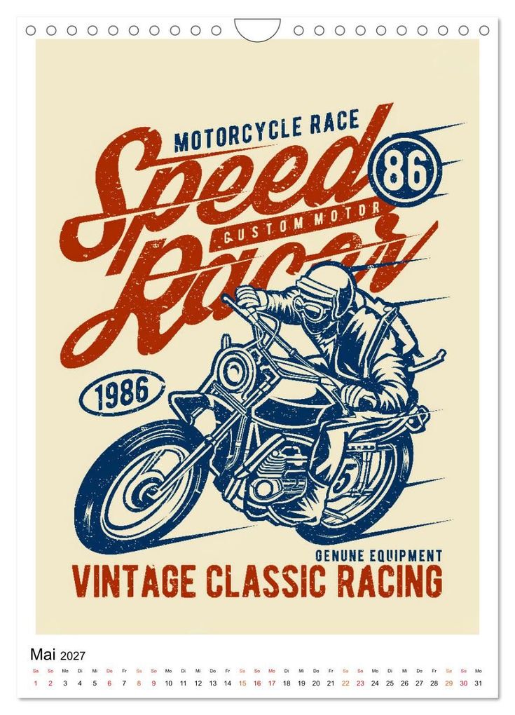 Weitere Ansicht: Motorrad - nostalgische Poster (Wandkalender 2027 DIN A4 hoch), CALVENDO Monatskalender | Peter Roder, Calvendo