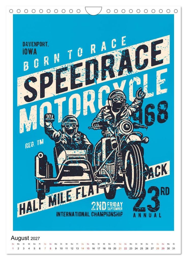 Weitere Ansicht: Motorrad - nostalgische Poster (Wandkalender 2027 DIN A4 hoch), CALVENDO Monatskalender | Peter Roder, Calvendo