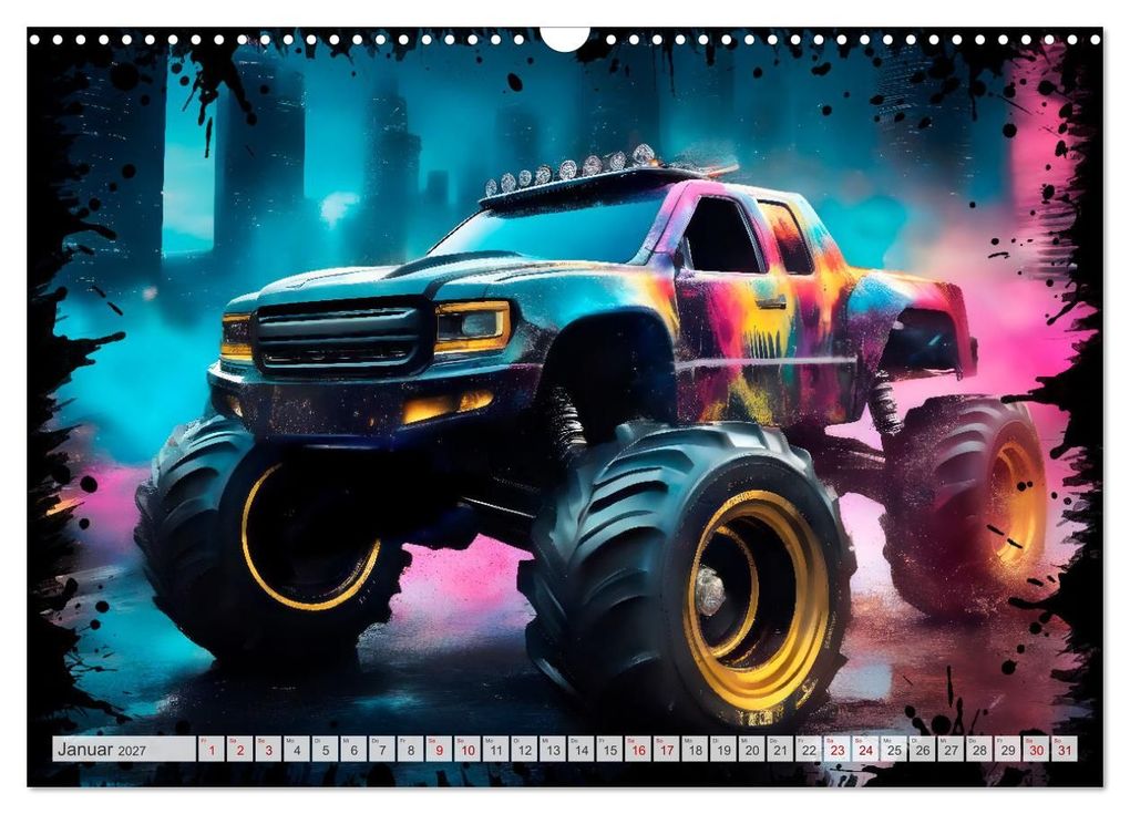 Weitere Ansicht: Coole KI-generierte OFF-ROAD-WAGEN (Wandkalender 2027 DIN A3 quer), CALVENDO Monatskalender | Melanie Viola, Calvendo