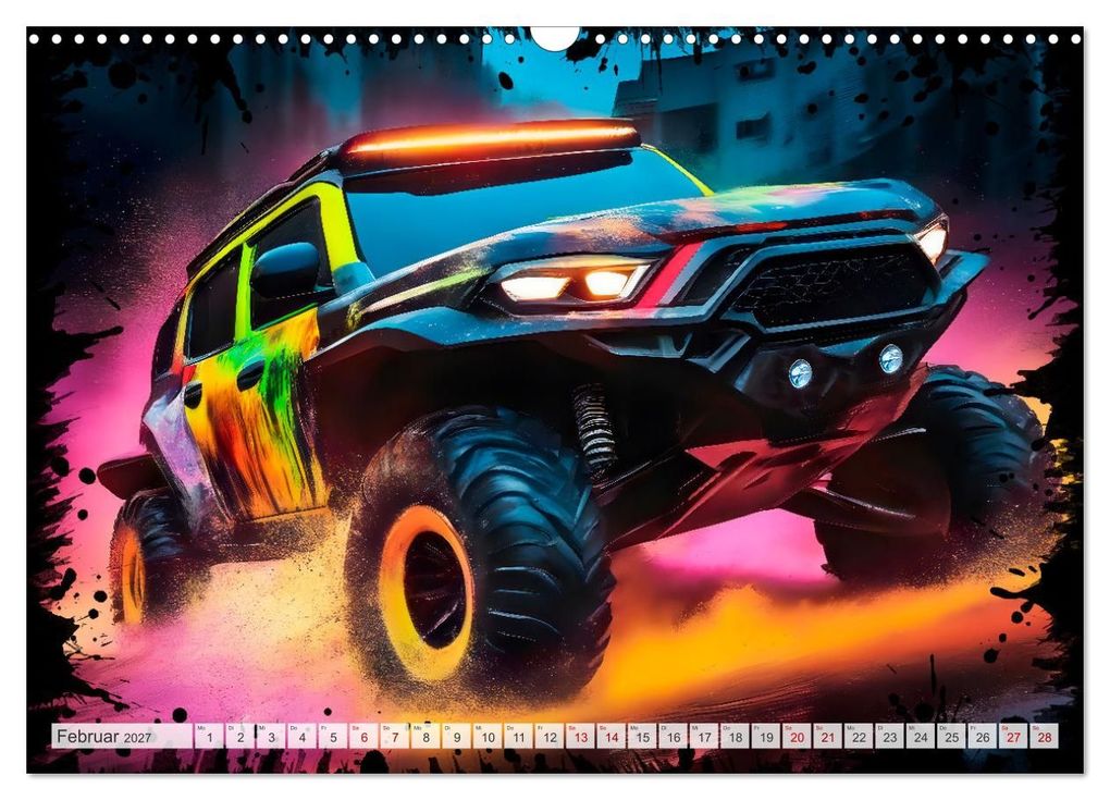 Weitere Ansicht: Coole KI-generierte OFF-ROAD-WAGEN (Wandkalender 2027 DIN A3 quer), CALVENDO Monatskalender | Melanie Viola, Calvendo