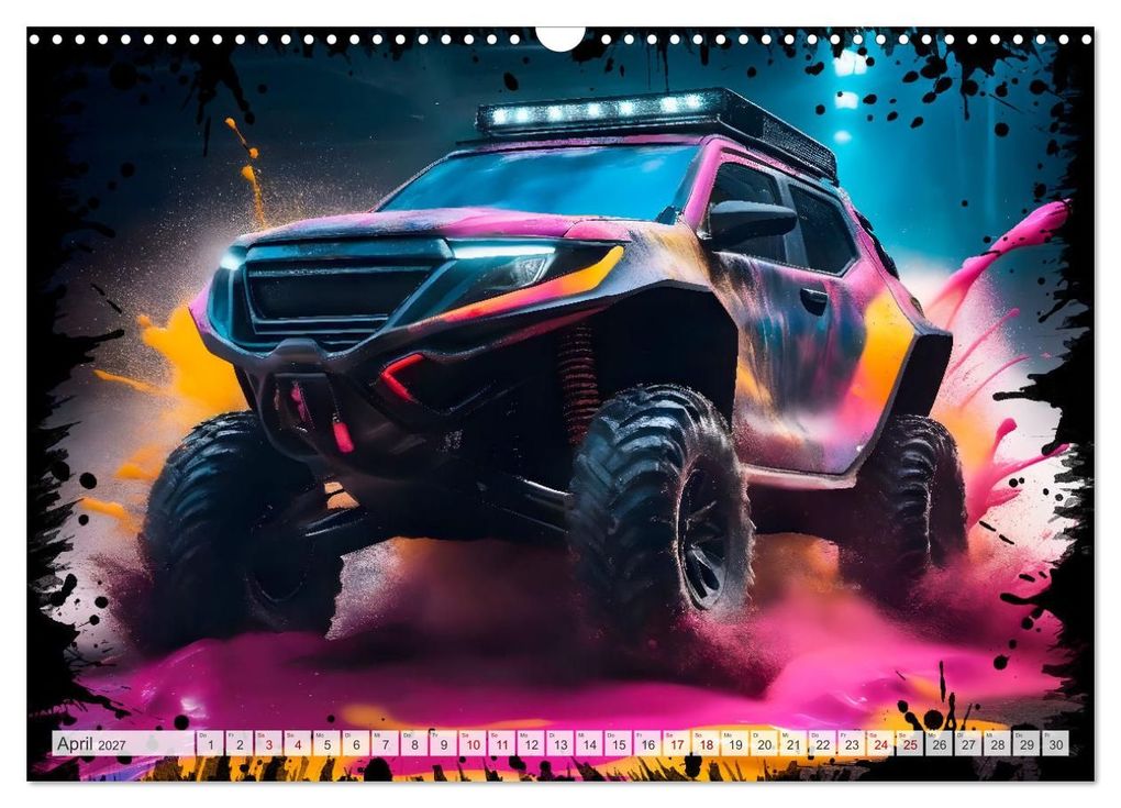 Weitere Ansicht: Coole KI-generierte OFF-ROAD-WAGEN (Wandkalender 2027 DIN A3 quer), CALVENDO Monatskalender | Melanie Viola, Calvendo
