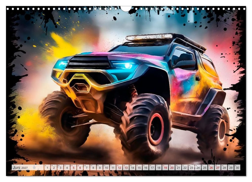 Weitere Ansicht: Coole KI-generierte OFF-ROAD-WAGEN (Wandkalender 2027 DIN A3 quer), CALVENDO Monatskalender | Melanie Viola, Calvendo