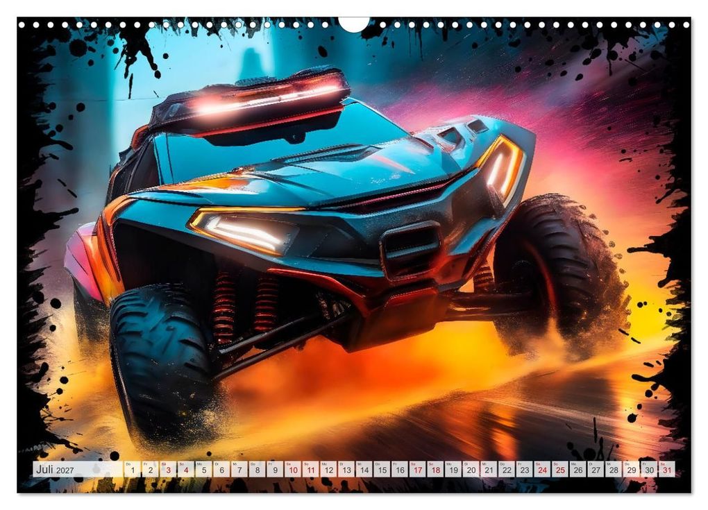 Weitere Ansicht: Coole KI-generierte OFF-ROAD-WAGEN (Wandkalender 2027 DIN A3 quer), CALVENDO Monatskalender | Melanie Viola, Calvendo
