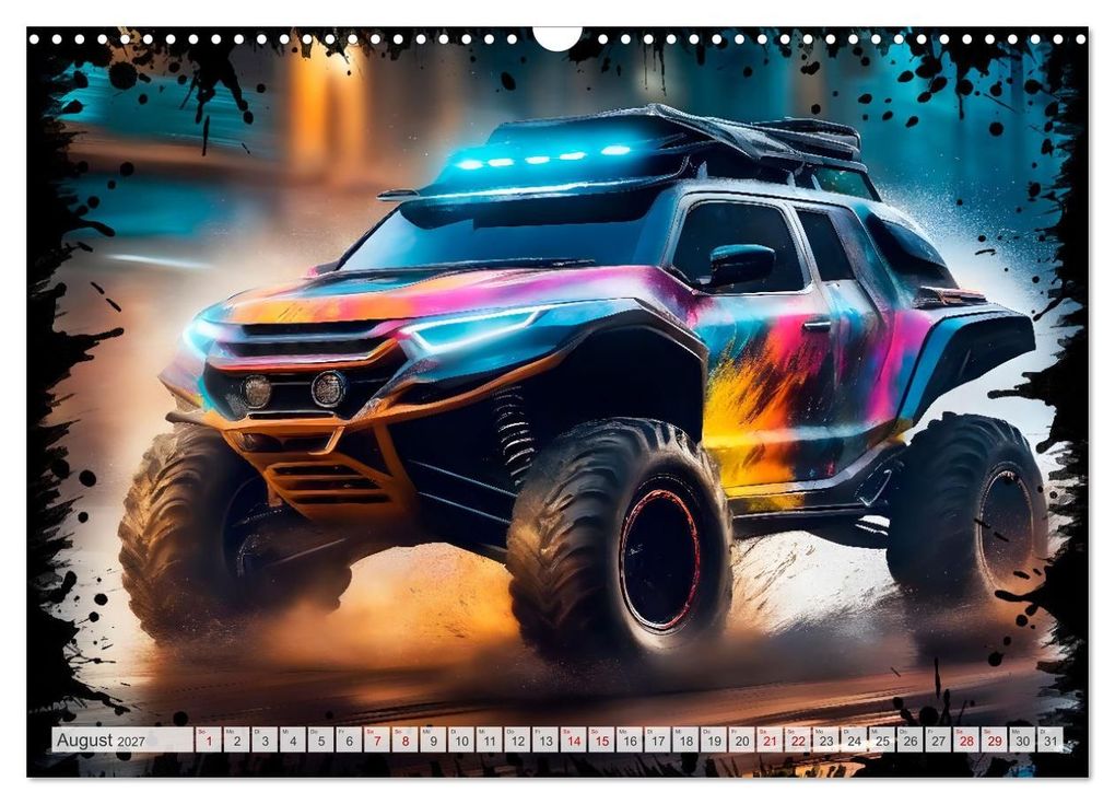 Weitere Ansicht: Coole KI-generierte OFF-ROAD-WAGEN (Wandkalender 2027 DIN A3 quer), CALVENDO Monatskalender | Melanie Viola, Calvendo