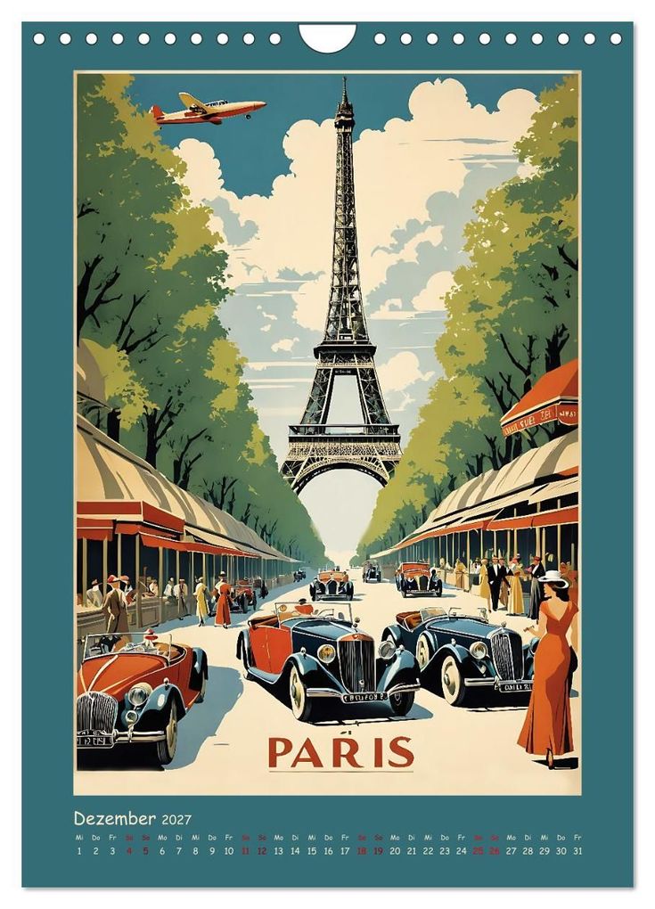 Weitere Ansicht: City Travel Poster - nostalgische Städtereise um die Welt (Wandkalender 2027 DIN A4 hoch), CALVENDO Monatskalender | Renate Utz, Calvendo
