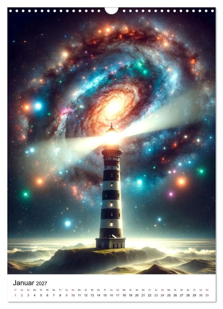 Weitere Ansicht: Astronomie Visionen - Ein von KI erschaffenes Panorama des Kosmos (Wandkalender 2027 DIN A3 hoch), CALVENDO Monatskalender | Marco Warstat, Calvendo