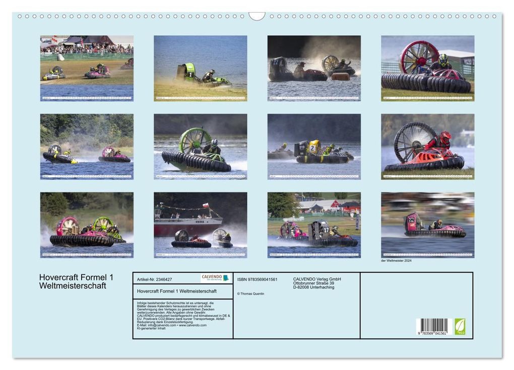 Weitere Ansicht: Hovercraft Formel 1 Weltmeisterschaft (Wandkalender 2027 DIN A2 quer), CALVENDO Monatskalender | Thomas Quentin, Calvendo