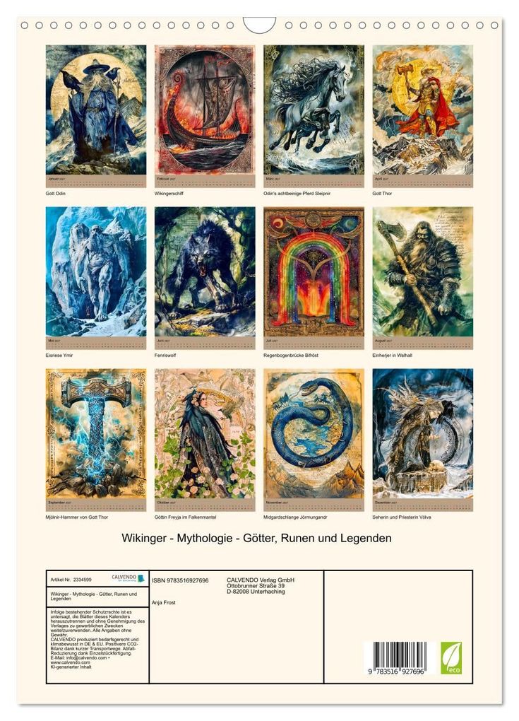 Weitere Ansicht: Wikinger - Mythologie - Götter, Runen und Legenden (Wandkalender 2027 DIN A3 hoch), CALVENDO Monatskalender | Anja Frost, Calvendo