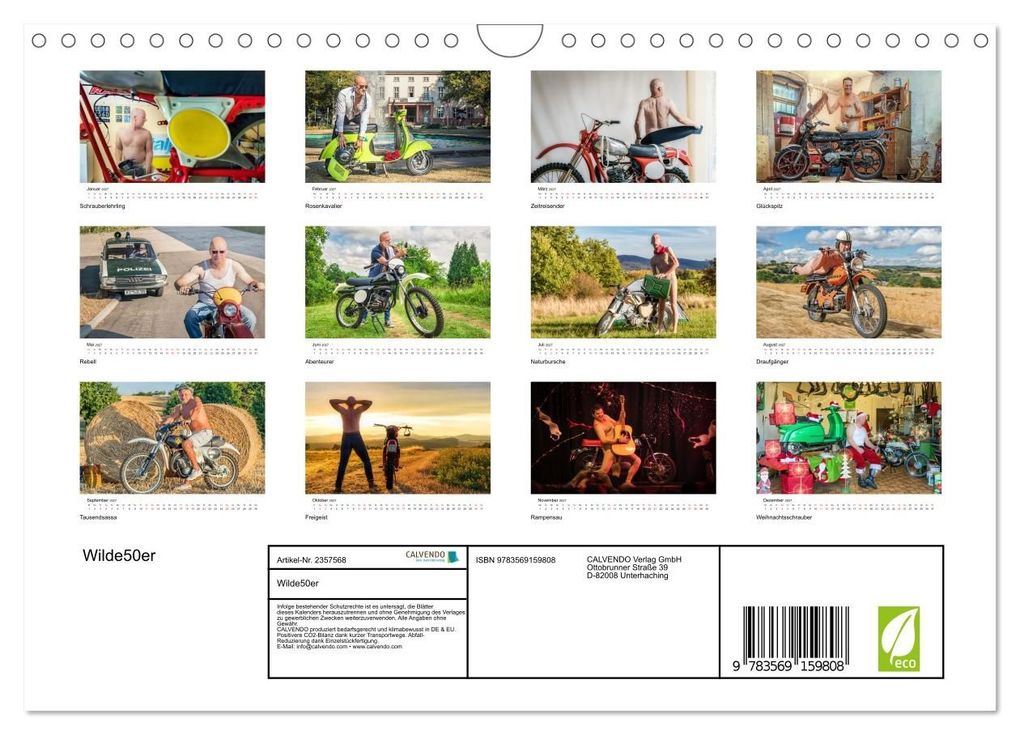 Weitere Ansicht: Wilde50er (Wandkalender 2027 DIN A4 quer), CALVENDO Monatskalender | Frank Kremer & Richard Kiefer, Calvendo