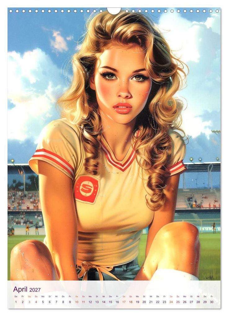 Weitere Ansicht: Frauenfußball - Old School Poster Style (Wandkalender 2027 DIN A3 hoch), CALVENDO Monatskalender | Val Thoermer, Calvendo