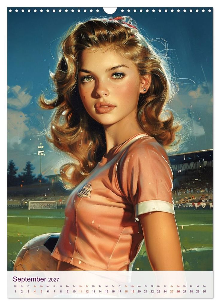 Weitere Ansicht: Frauenfußball - Old School Poster Style (Wandkalender 2027 DIN A3 hoch), CALVENDO Monatskalender | Val Thoermer, Calvendo