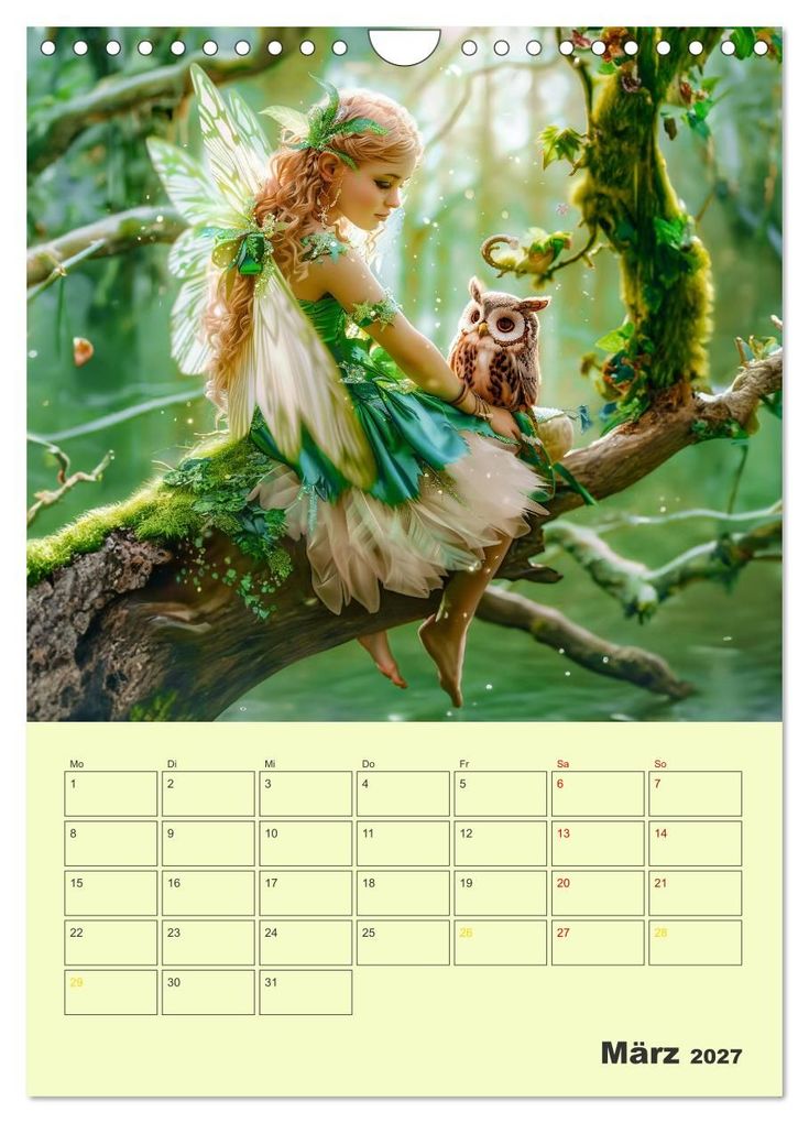 Weitere Ansicht: Elfenkinder der Natur - Niedlicher Termin-Planer für das Jahr (Wandkalender 2027 DIN A4 hoch), CALVENDO Monatskalender | Anja Frost, Calvendo