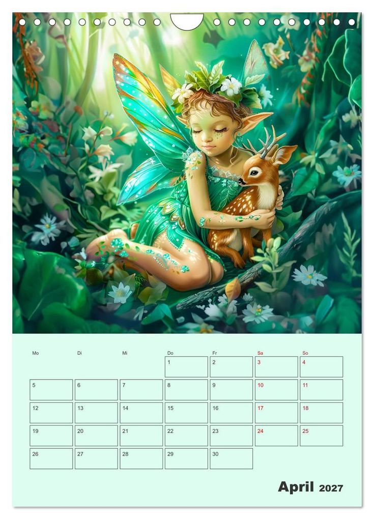 Weitere Ansicht: Elfenkinder der Natur - Niedlicher Termin-Planer für das Jahr (Wandkalender 2027 DIN A4 hoch), CALVENDO Monatskalender | Anja Frost, Calvendo