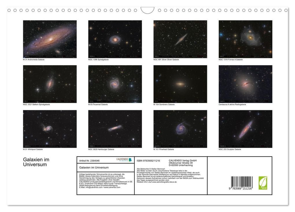 Weitere Ansicht: Galaxien im Universum (Wandkalender 2027 DIN A3 quer), CALVENDO Monatskalender | Stefan Bemmerl