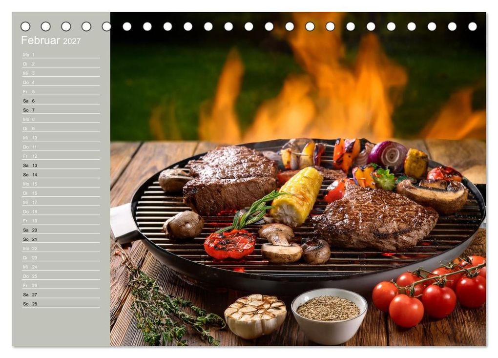 Weitere Ansicht: Der Grillkalender für echte Männer (Tischkalender 2027 DIN A5 quer), CALVENDO Monatskalender | Ivy Mueller, Calvendo