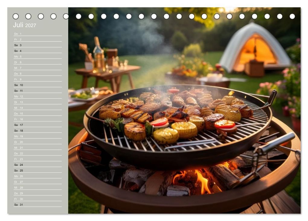 Weitere Ansicht: Der Grillkalender für echte Männer (Tischkalender 2027 DIN A5 quer), CALVENDO Monatskalender | Ivy Mueller, Calvendo