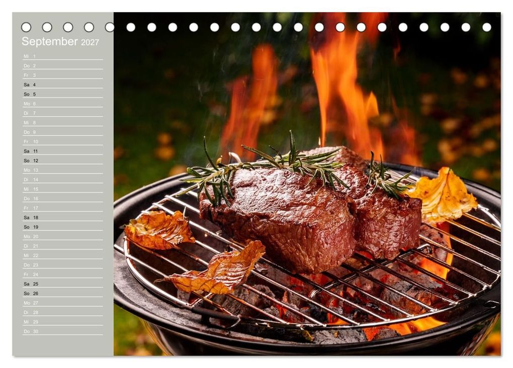 Weitere Ansicht: Der Grillkalender für echte Männer (Tischkalender 2027 DIN A5 quer), CALVENDO Monatskalender | Ivy Mueller, Calvendo