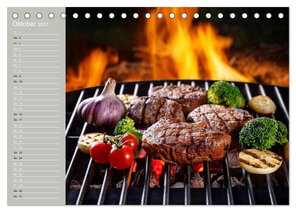 Weitere Ansicht: Der Grillkalender für echte Männer (Tischkalender 2027 DIN A5 quer), CALVENDO Monatskalender | Ivy Mueller, Calvendo