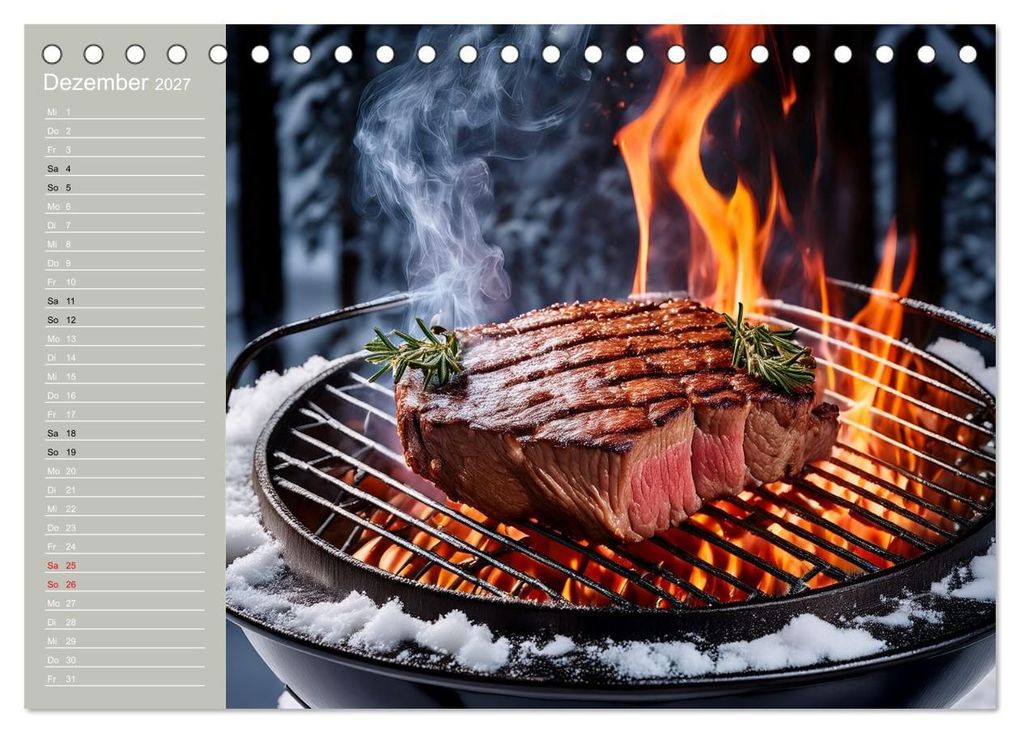 Weitere Ansicht: Der Grillkalender für echte Männer (Tischkalender 2027 DIN A5 quer), CALVENDO Monatskalender | Ivy Mueller, Calvendo
