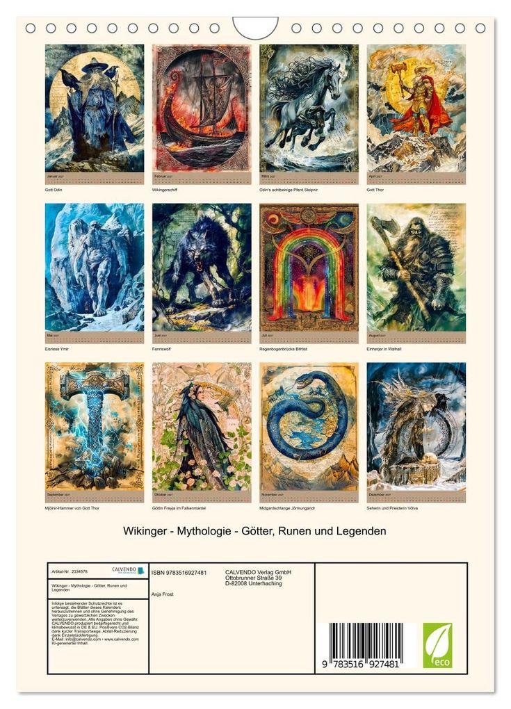 Weitere Ansicht: Wikinger - Mythologie - Götter, Runen und Legenden (Wandkalender 2027 DIN A4 hoch), CALVENDO Monatskalender | Anja Frost, Calvendo