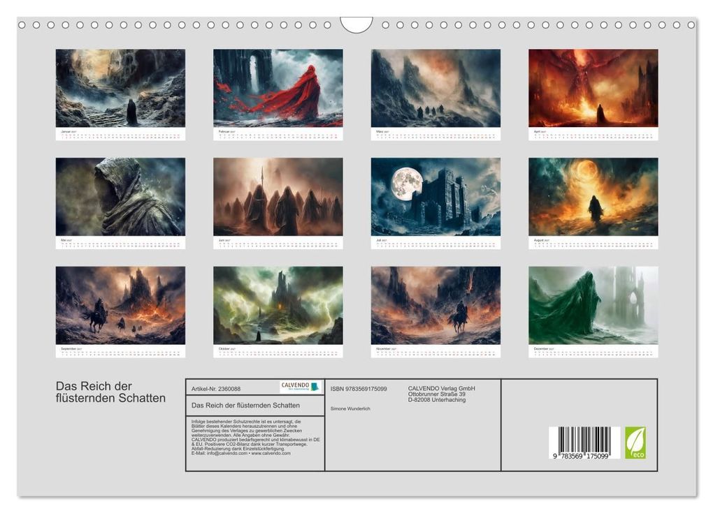 Weitere Ansicht: Das Reich der flüsternden Schatten (Wandkalender 2027 DIN A3 quer), CALVENDO Monatskalender | Simone Wunderlich, Calvendo